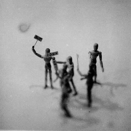 <body>
<p>To dissent is to think and feel differently and in the early stages of a change in society it is comfortable to feel that one is part of a group. But humans have not evolved much and new power structures emerge in the place of the displaced. Through a perceived lack of legitimacy these new structures are often more corrupt, more explicitly violent than their predecessors in their grasp on power</p><p>
The challenge in dissent is to maintain a sense of integrity, of honesty and a distrust of what can be seen to be a dissent Industry.
</p>
</body>
 Images Copyright Aldobranti® ©2008-'2025. All rights reserved.